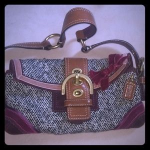 Rare coach multi material handbag
